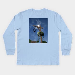 Flowered Lamp Post Kids Long Sleeve T-Shirt